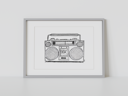 Print Radio vintage