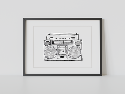 Print Radio vintage