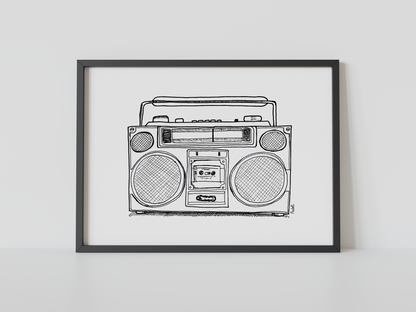 Print Radio vintage